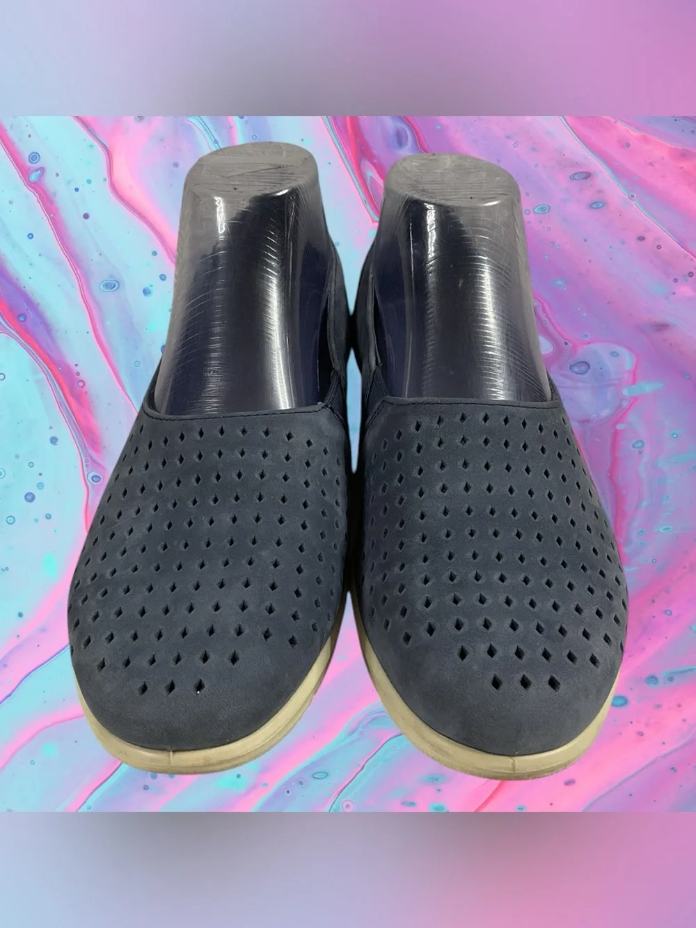 ECCO Felicia Slip-On Women’s Wedge Shoe in Blue EU 40/US 9-9.5